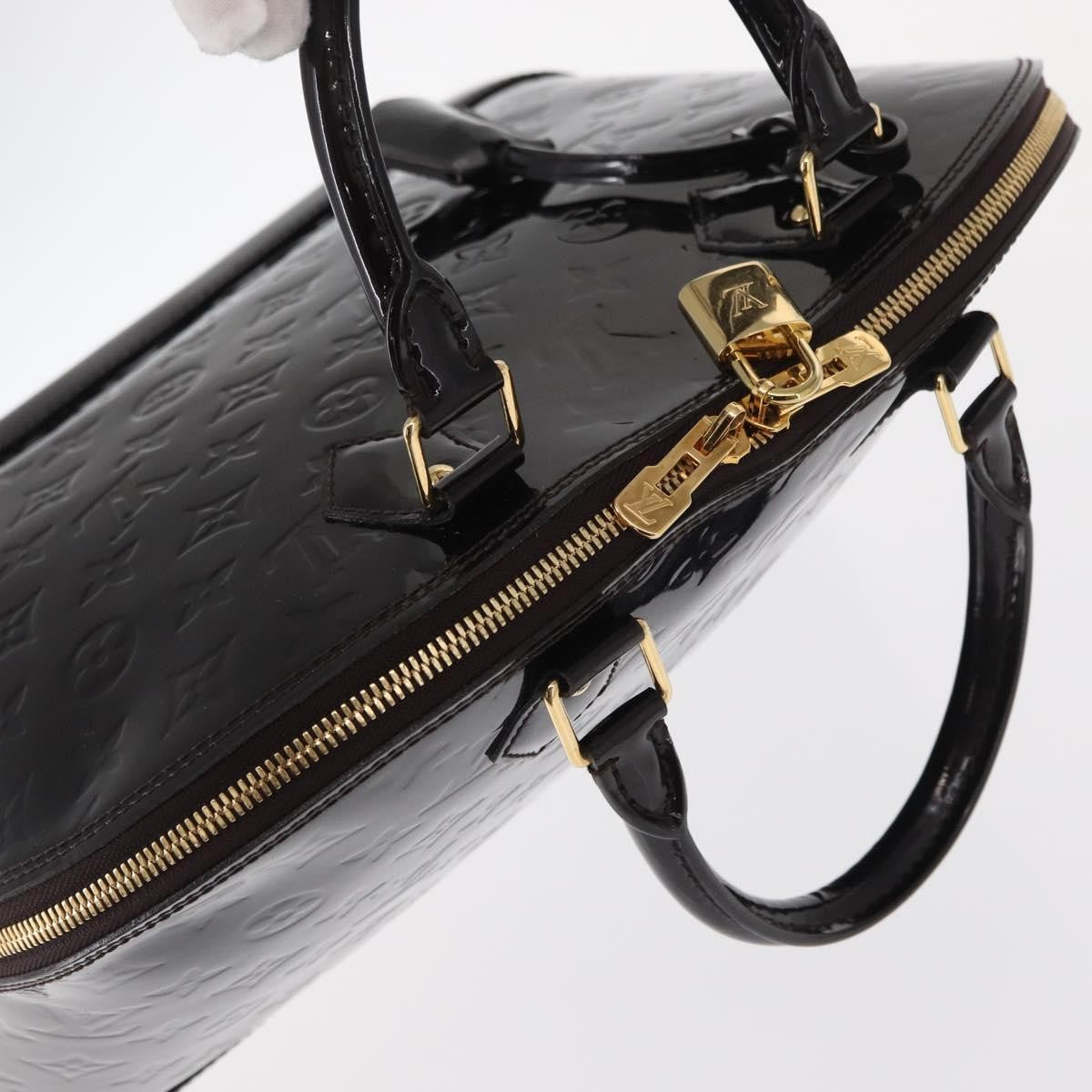 Louis Vuitton Alma Handbag Monogram Vernis, BURGUNDY, PATENT_LEATHER, Handbag