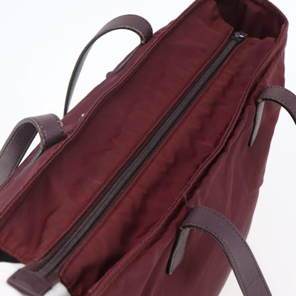 Prada Vintage Zip Tote Tessuto, BURGUNDY, NYLON, Tote bag