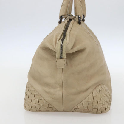 Bottega Veneta Intrecciato Handbag Leather, BEIGE, LEATHER, Handbag