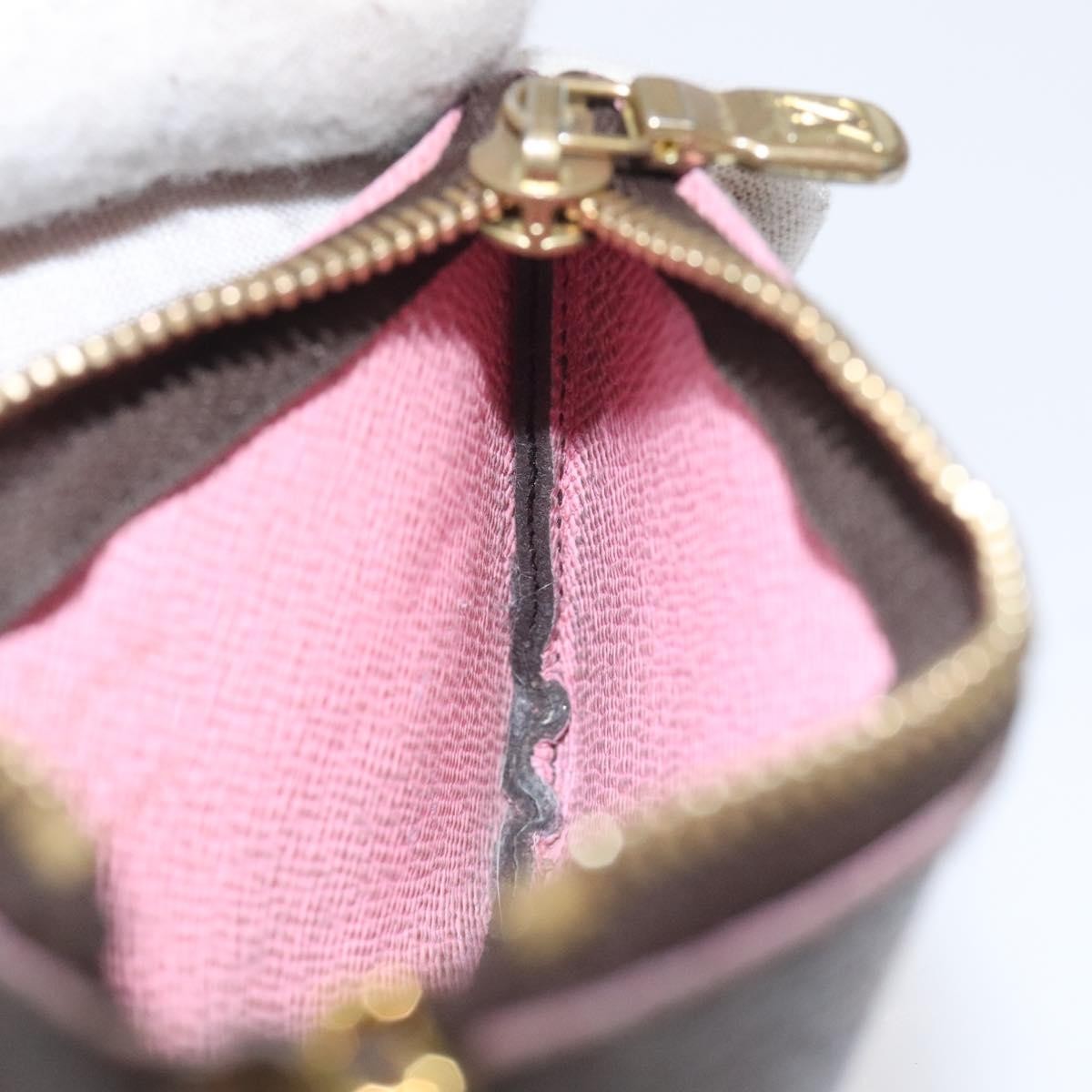 Louis Vuitton Pochette Clés Monogram Vivienne, BROWN, CANVAS, Wallets