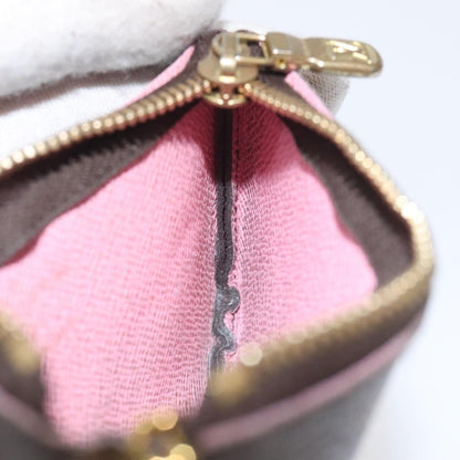 Louis Vuitton Pochette Clés Monogram Vivienne, BROWN, CANVAS, Wallets