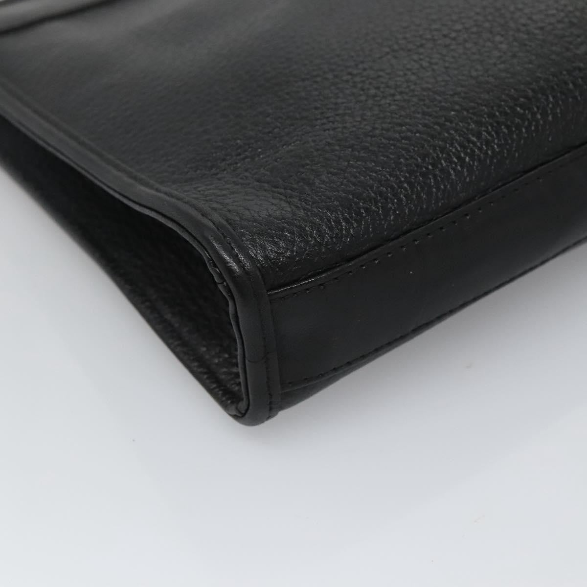 Burberry Zip Clutch Leather, BLACK, LEATHER, Clutche & pouche
