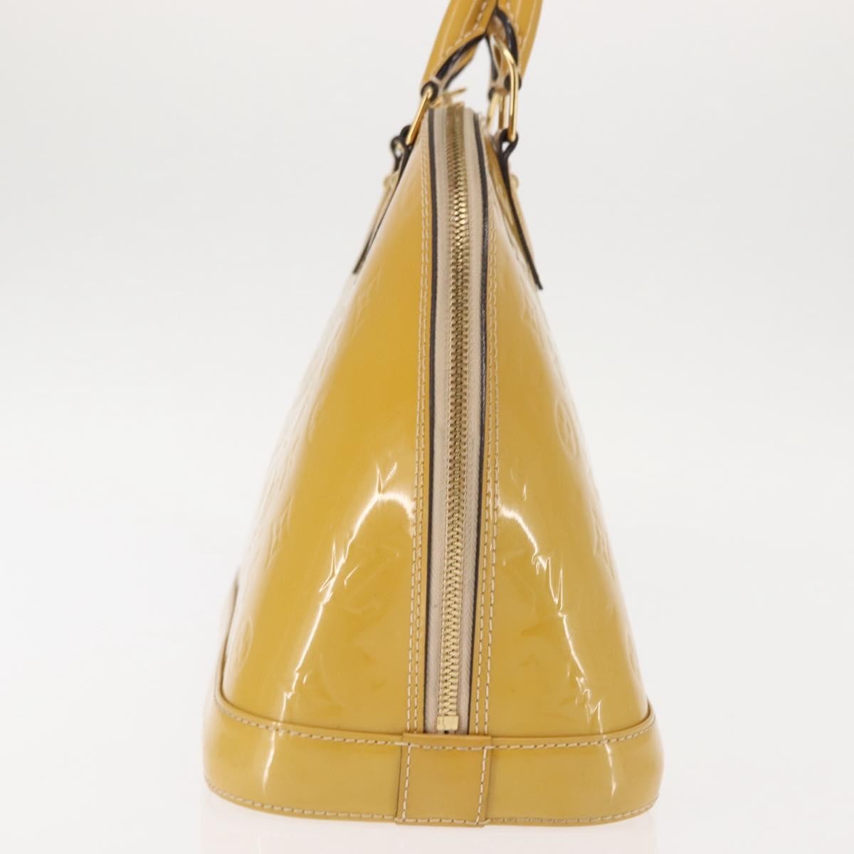 Louis Vuitton Alma Handbag Patent Leather, BEIGE, PATENT_LEATHER, Handbag