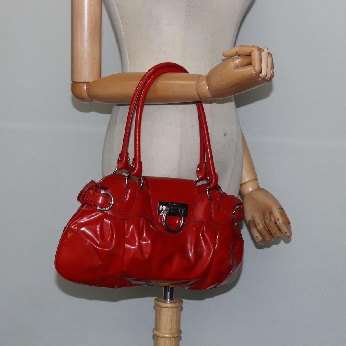 Salvatore Ferragamo Marisa Crossbody Patent leather, RED, PATENT_LEATHER, Handbag