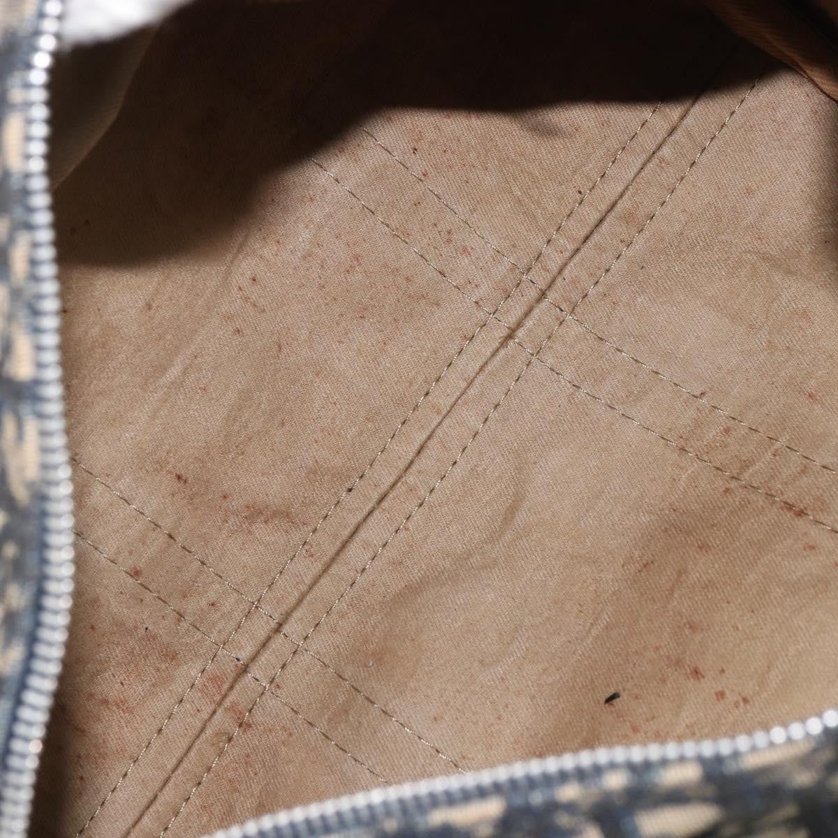 Christian Dior Vintage Trotter Boston Bag Diorissimo Canvas, NAVY, CANVAS, Handbag