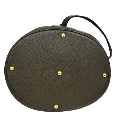 Hermes Intercity Victoria Travel Case Leather, KHAKI, LEATHER, Clutche & pouche