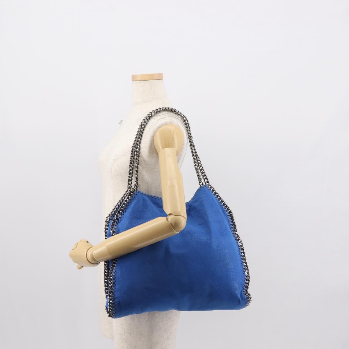 Stella McCartney Falabella Tote Shaggy Deer, BLUE, POLYESTER, Tote bag