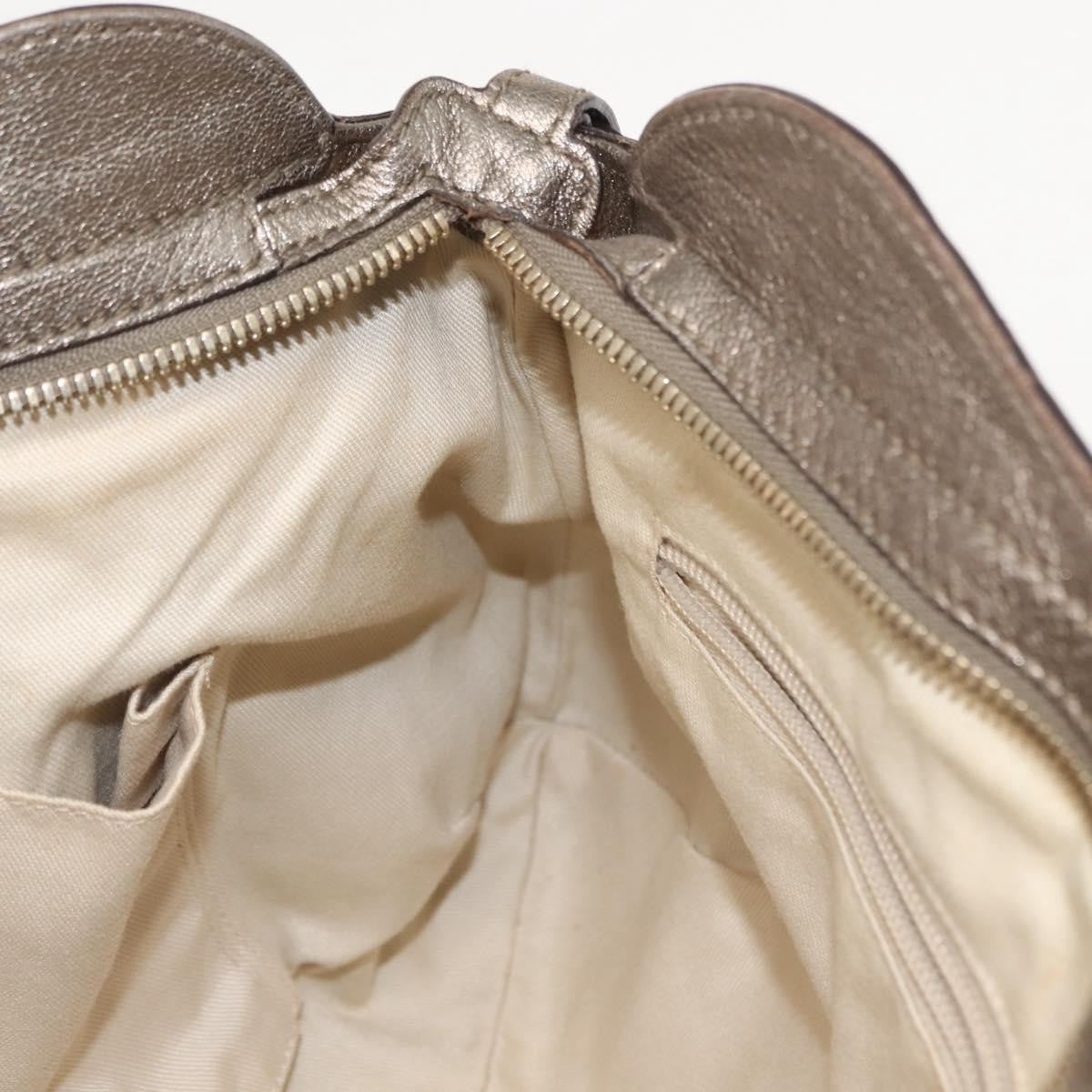 Salvatore Ferragamo Gancini Tote Leather, GOLD, LEATHER, Tote bag