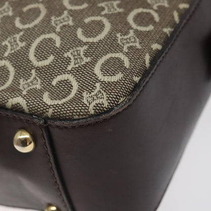 Celine C Macadam Handbag Canvas, Gray, Canvas, Handbag