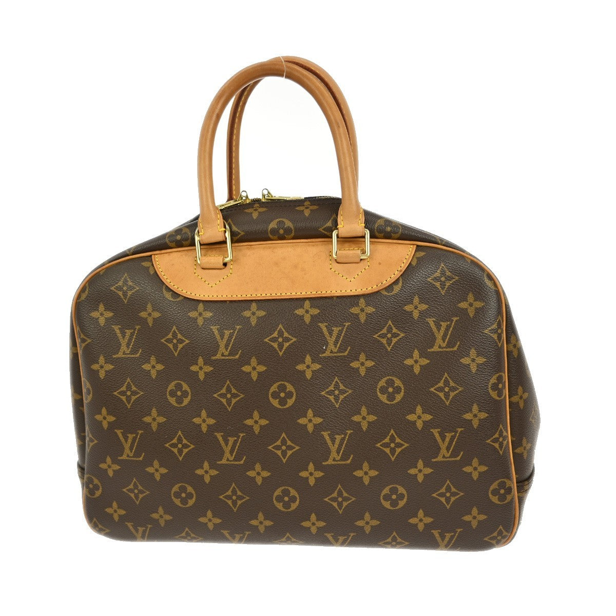 Louis Vuitton Deauville Handbag Monogram Canvas, BROWN, CANVAS, Handbag