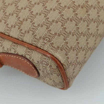 Celine Macadam Shoulder Bag Leather, BEIGE, LEATHER, Shoulder bag