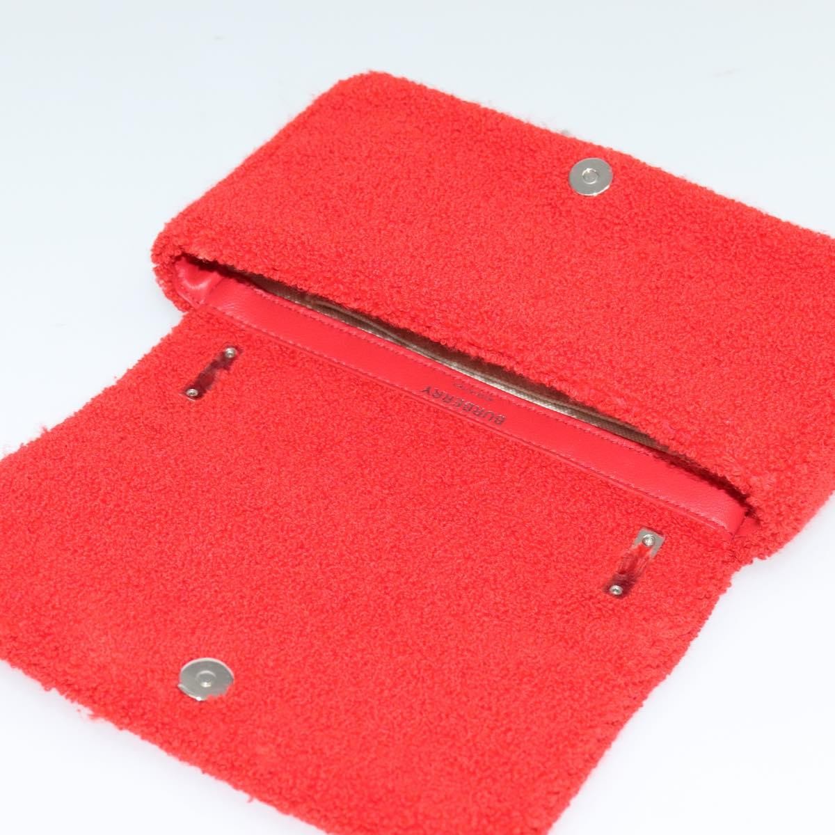 Burberry Lola Shoulder Bag Pile, RED, COTTON, Shoulder bag