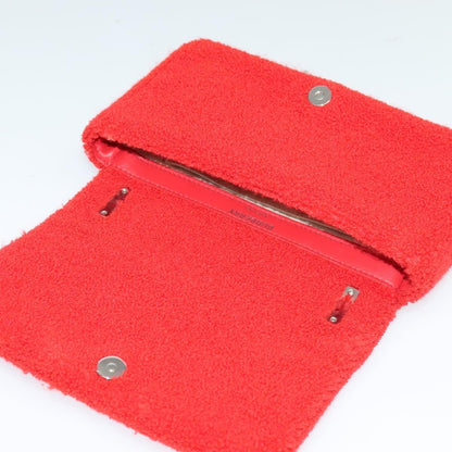 Burberry Lola Shoulder Bag Pile, RED, COTTON, Shoulder bag