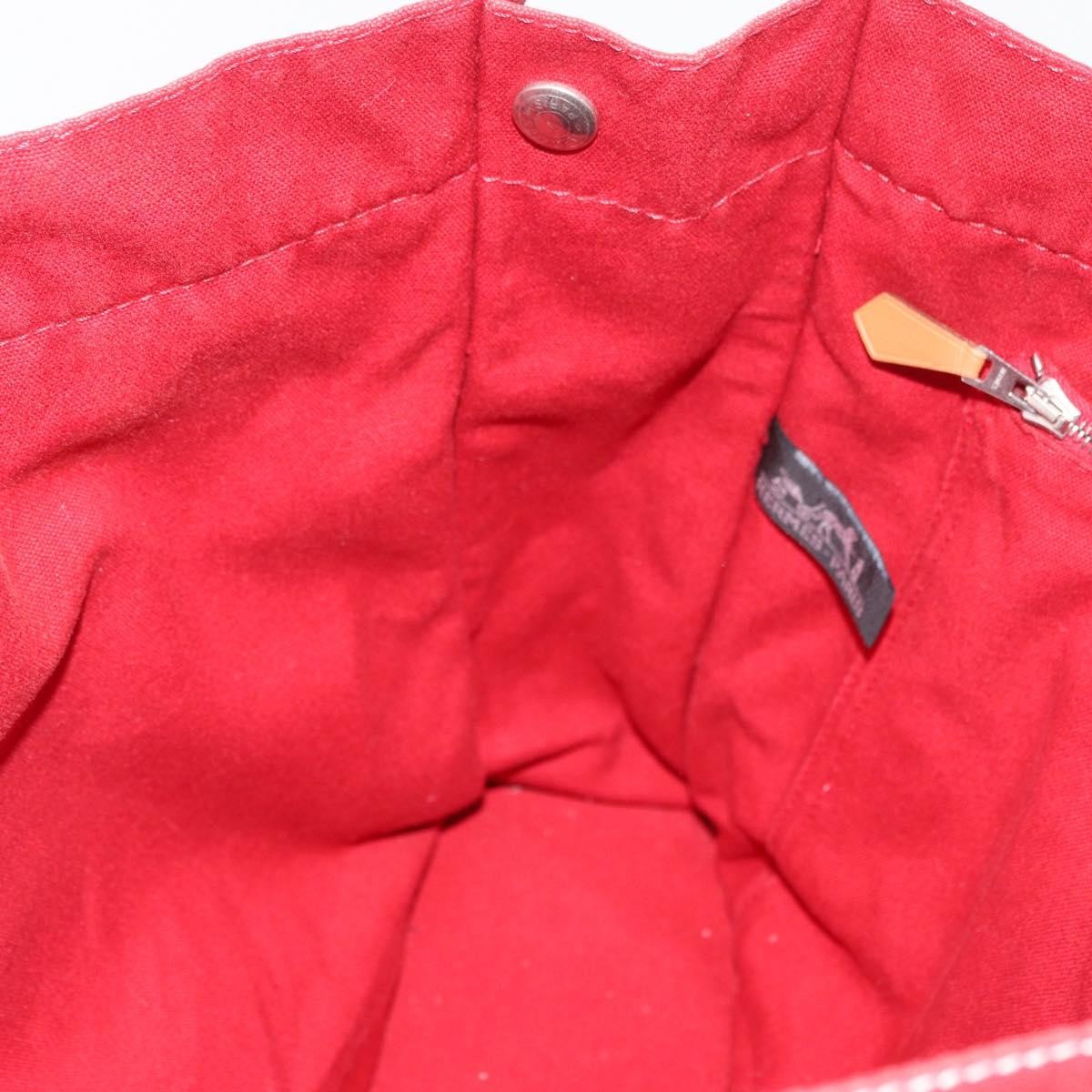 Hermes Fourre Tout Tote Toile, RED, CANVAS, Tote bag