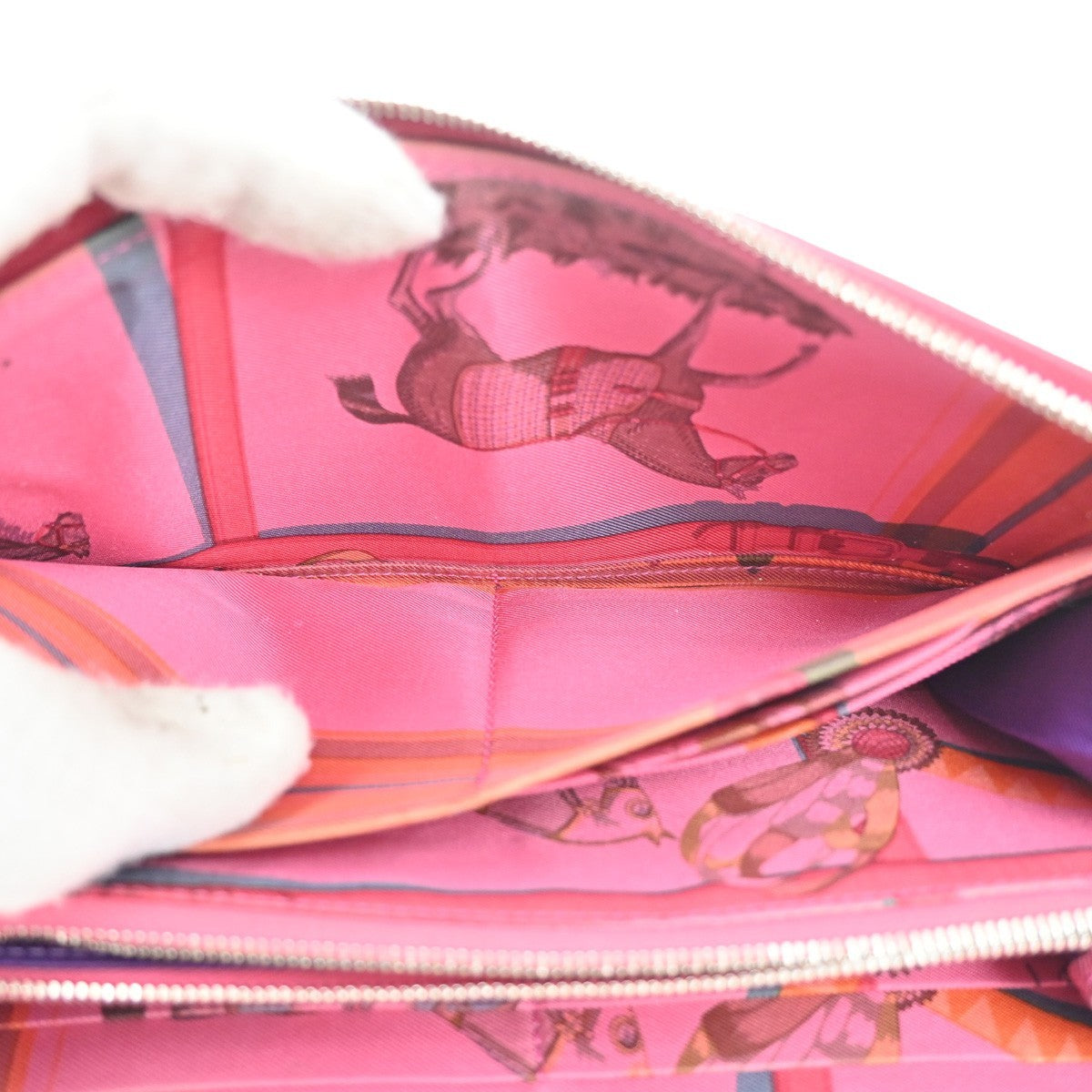 Hermes Azap Zip Around Wallet Epsom, RED, LEATHER, Wallets