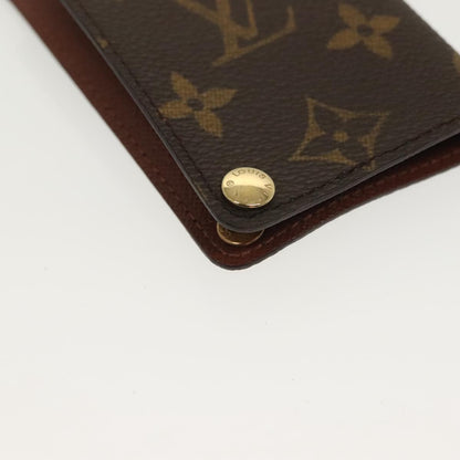 Louis Vuitton Porte Cartes Pression Card Case Monogram Canvas, BROWN, CANVAS, Card Holders