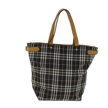 Burberry Nova Check Blue Label Nylon, Brown, Nylon, Tote Bag