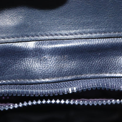 Celine Vintage Macadam Shoulder Bag Canvas and Leather, BLACK, CANVAS, Shoulder bag