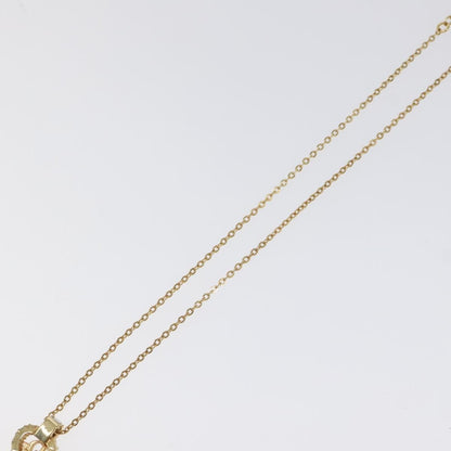 Christian Dior Vintage CD Heart Pendant Necklace Metal with Crystals, GOLD, METAL, Necklace