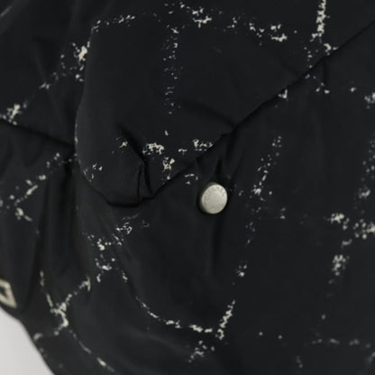 Chanel Travel Line Boston Bag Printed Nylon, BLACK, NYLON, Travel bag