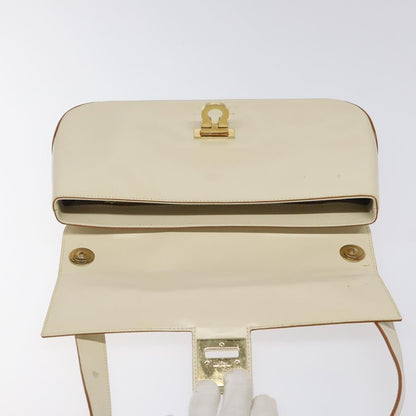 Salvatore Ferragamo Gancini handbag Leather, BEIGE, LEATHER, Handbag