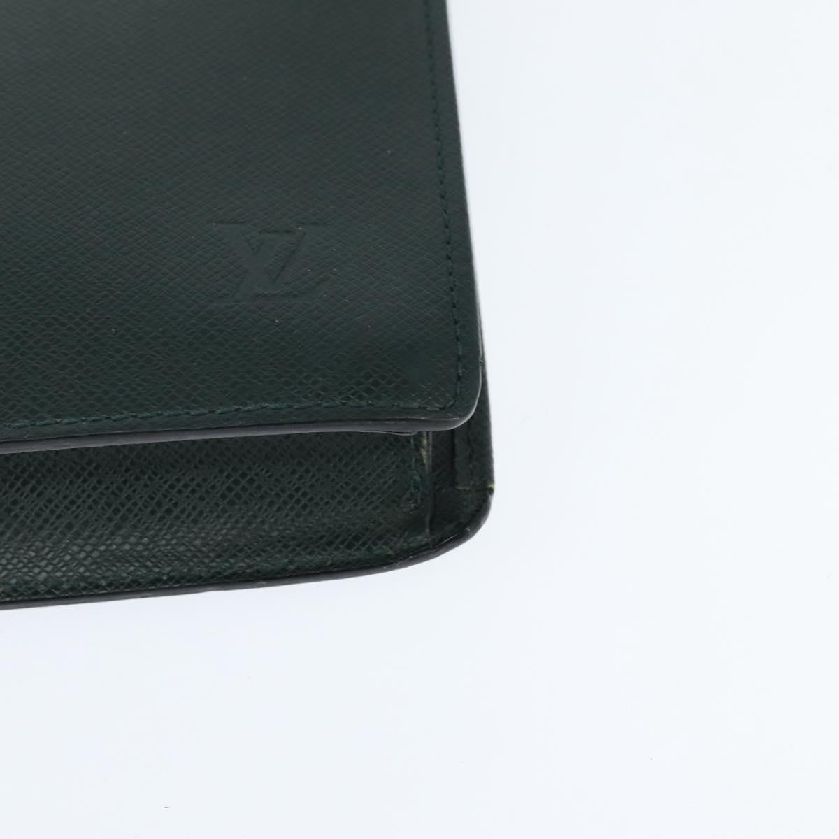 Louis Vuitton Serviette Kourad Briefcase Taiga Leather, GREEN, LEATHER, Briefcase