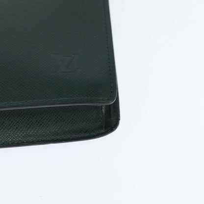 Louis Vuitton Serviette Kourad Briefcase Taiga Leather, GREEN, LEATHER, Briefcase