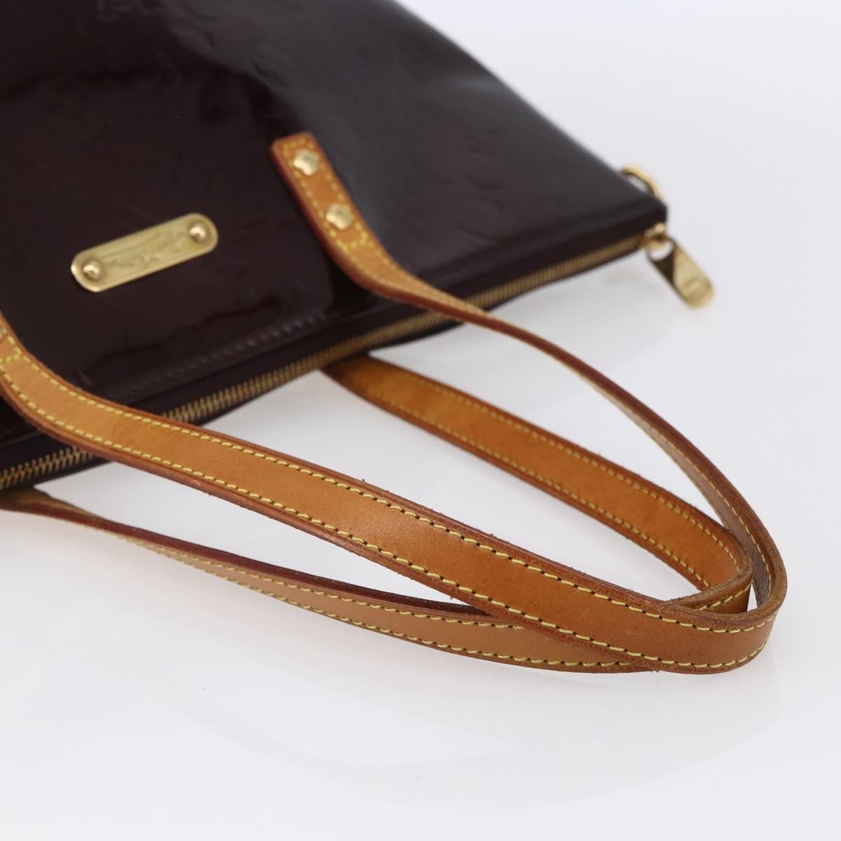 Louis Vuitton Bellevue Handbag Monogram Vernis, PURPLE, PATENT_LEATHER, Tote bag