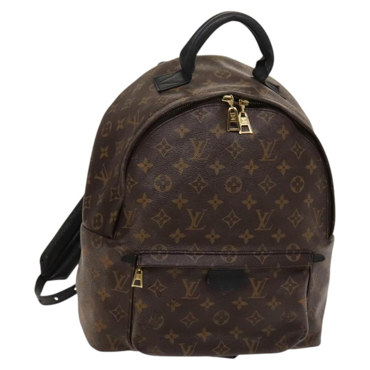 Louis Vuitton Palm Springs Backpack Monogram Canvas, BROWN, CANVAS, Backpack