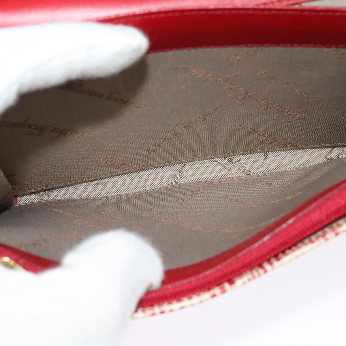 Salvatore Ferragamo Gancini Shoulder Bag Leather, RED, LEATHER, Shoulder bag