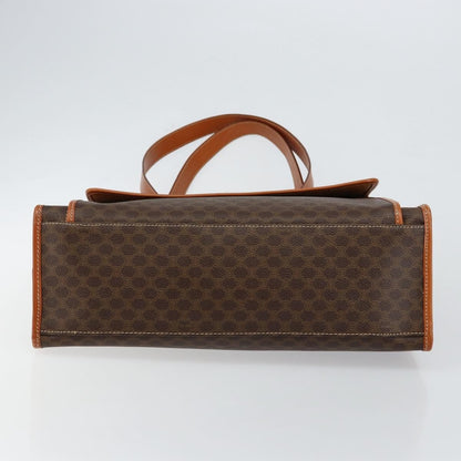 Celine Vintage Macadam Tote bag Canvas and Leather, BROWN, CANVAS, Tote bag