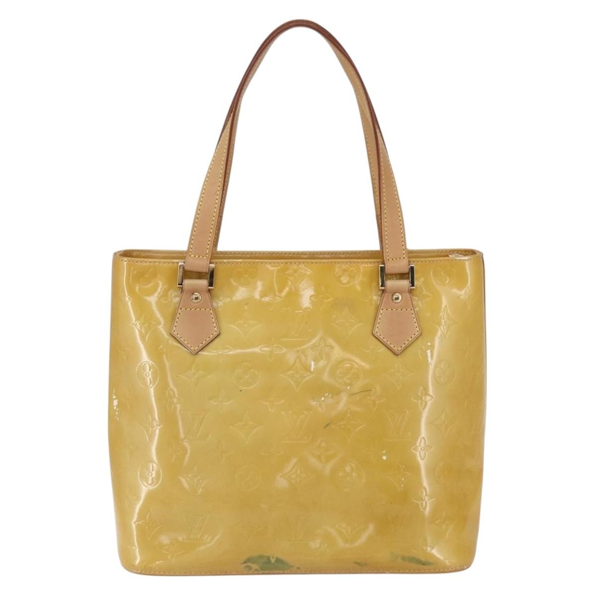 Louis Vuitton Houston Handbag Monogram Vernis, BEIGE, PATENT_LEATHER, Handbag