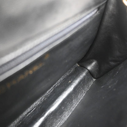 Chanel Vintage CC Full Flap Bag Quilted Lambskin, BLACK, LEATHER, Shoulder bag