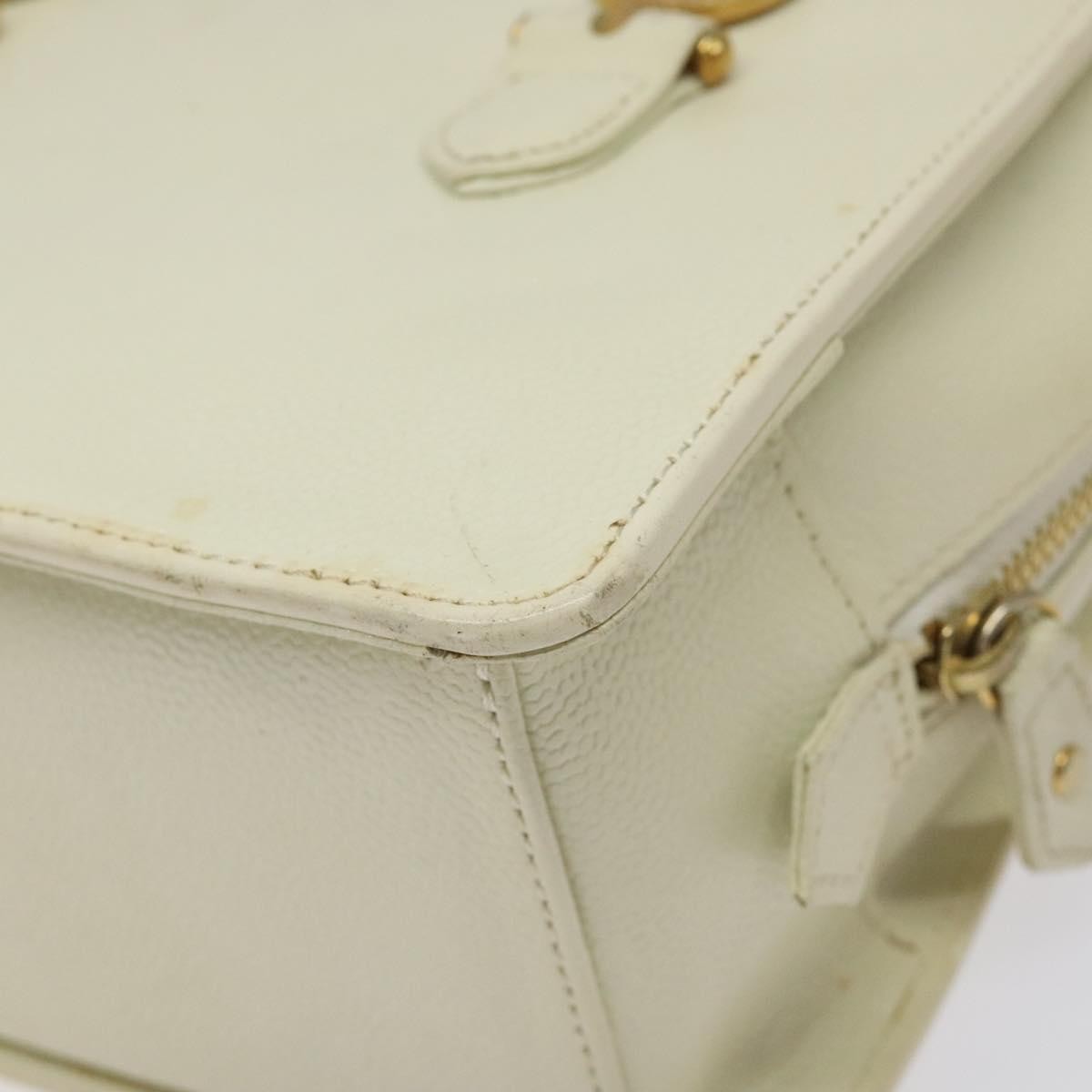Versace Vintage Handbag Leather, WHITE, LEATHER, Handbag