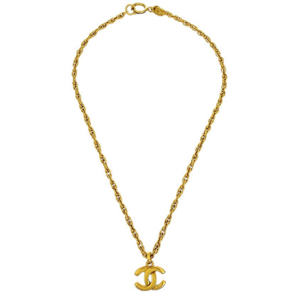 Chanel CC Pendant Necklace Metal, GOLD, GOLD_PLATED, Necklace
