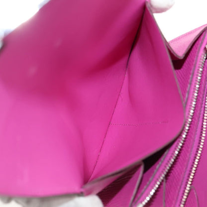 Hermes Constance Slim Wallet Epsom, PURPLE, LEATHER, Wallets