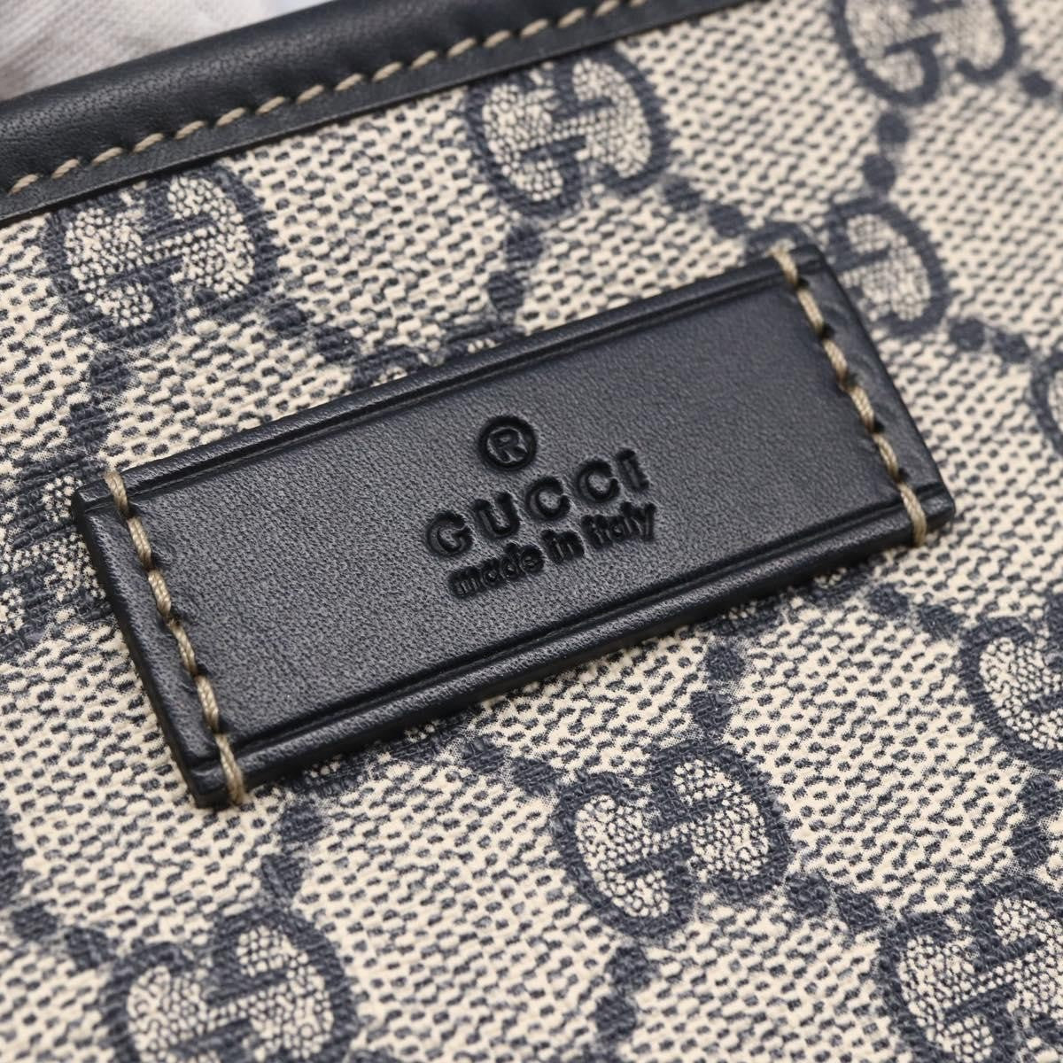 Gucci Open Tote GG Canvas, NAVY, CANVAS, Tote bag