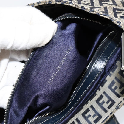 Fendi Vintage Hobo Zucchino Canvas, NAVY, CANVAS, Shoulder bag