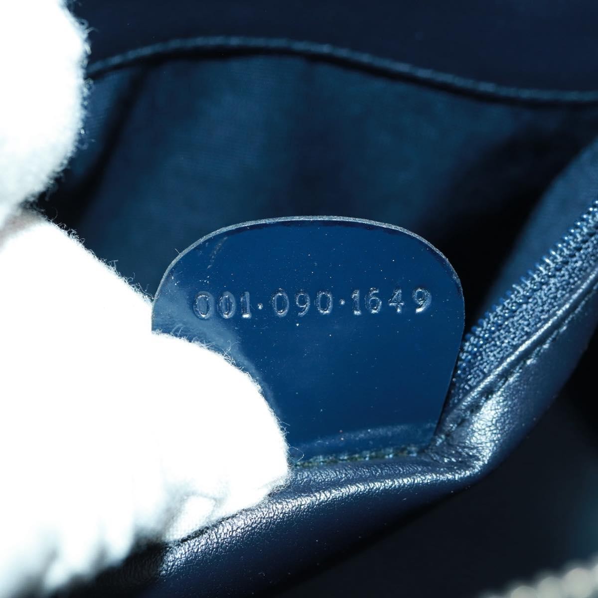 Gucci Vintage Bamboo Shoulder Bag Leather, NAVY, LEATHER, Shoulder bag