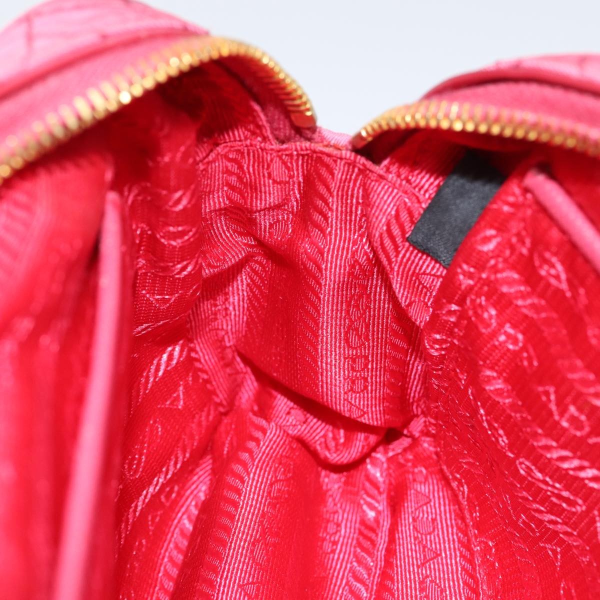 Prada Vintage Shoulder Bag Quilted Tessuto, PINK, NYLON, Shoulder bag