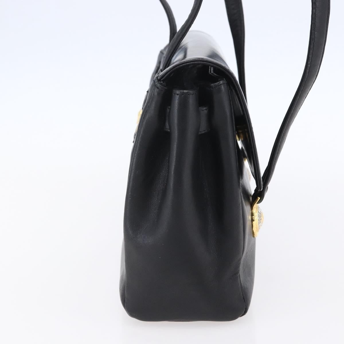 Versace Vintage Shoulder Bag Leather, BLACK, LEATHER, Shoulder bag