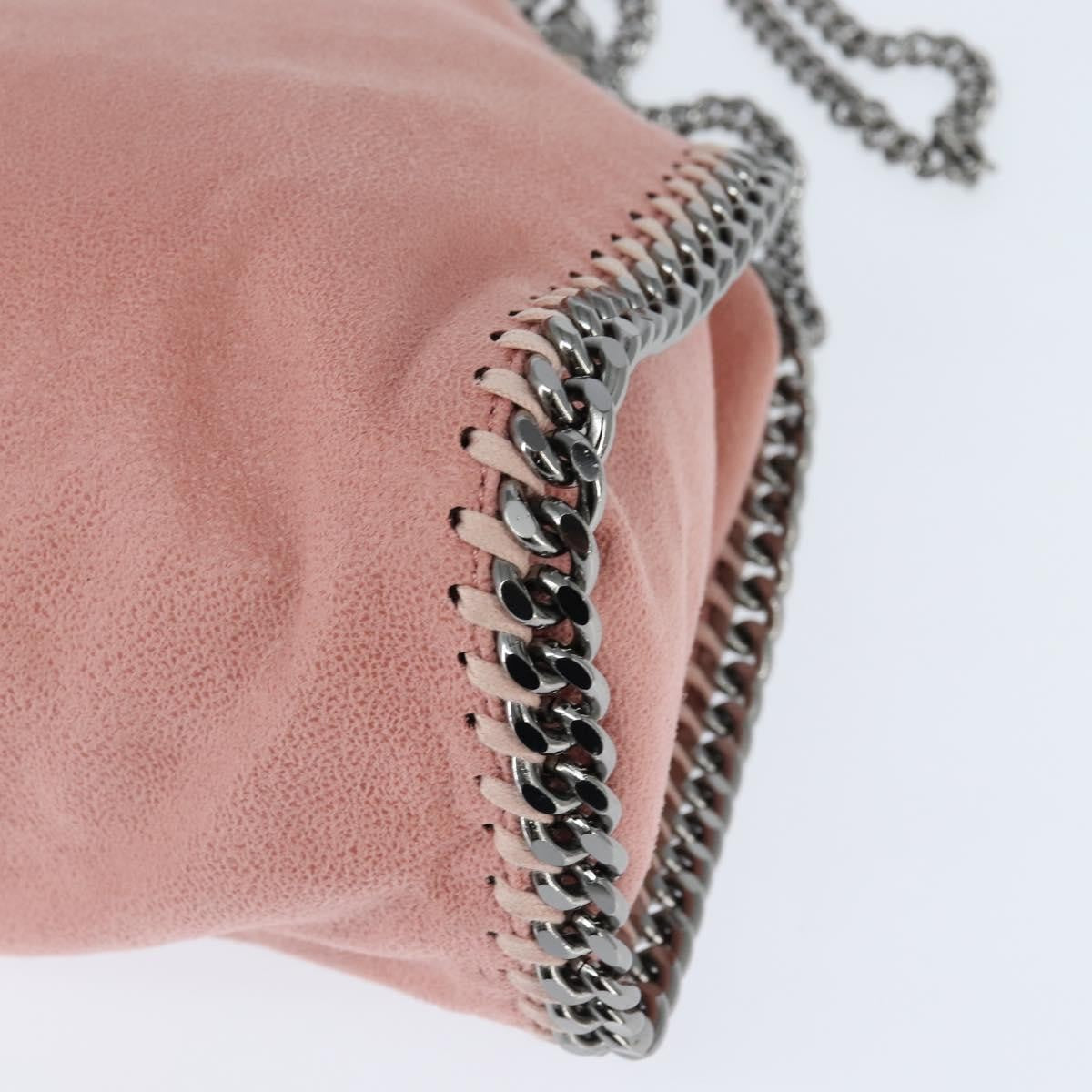 Stella McCartney Falabella Fold Over Crossbody Bag Shaggy Deer, PINK, POLYESTER, Shoulder bag