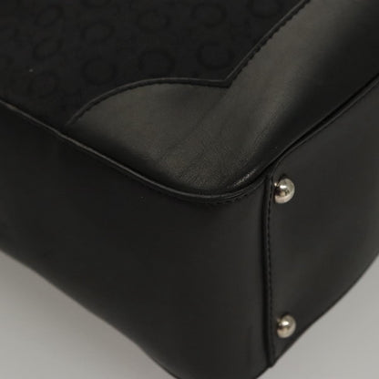 Celine C Macadam Handbag Canvas, BLACK, CANVAS, Handbag