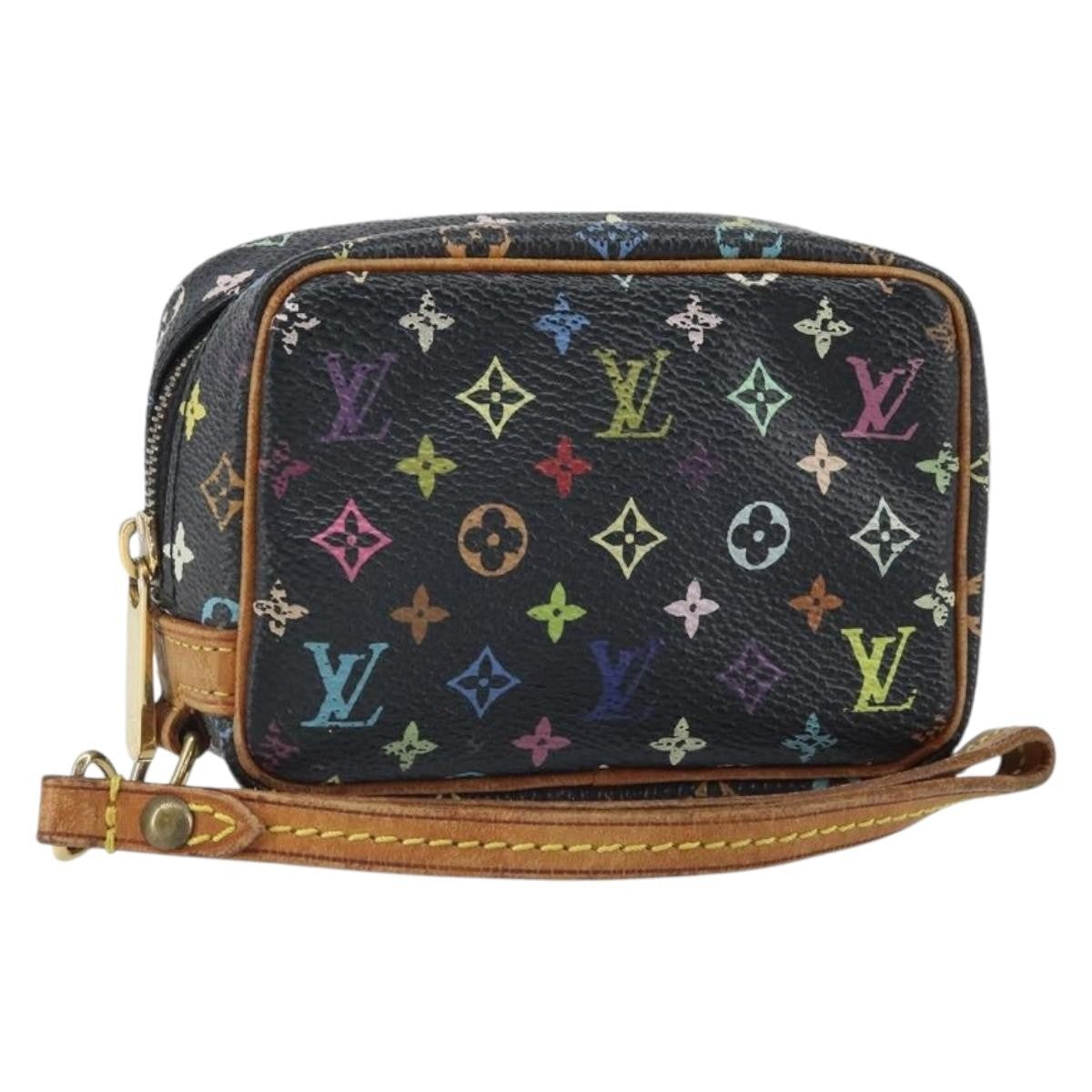Louis Vuitton Wapity Trousse Pouch Monogram Multicolor, BLACK, CANVAS, Clutche & pouche