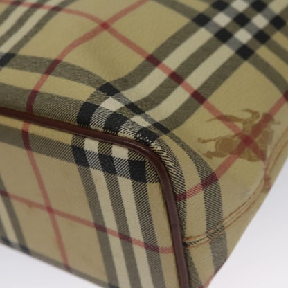 Burberry Top Handle Tote Haymarket Coated Canvas, BEIGE, CANVAS, Tote bag