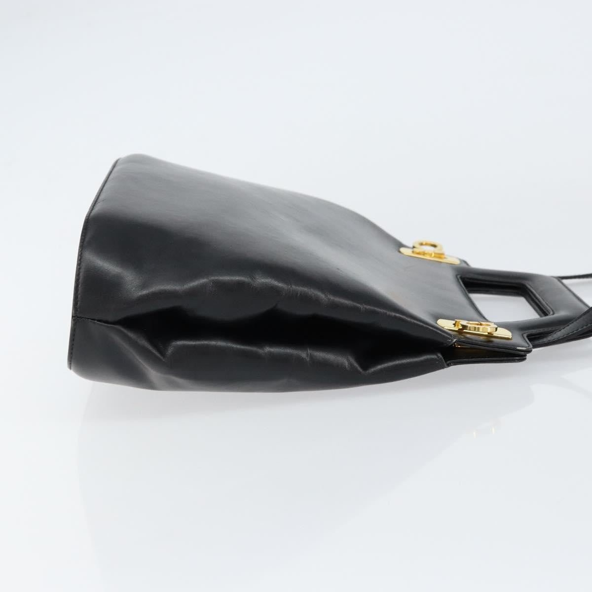 Salvatore Ferragamo Wanda Handbag Leather, BLACK, LEATHER, Handbag