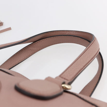 Gucci Soho Zip Tote Leather, PINK, LEATHER, Tote bag