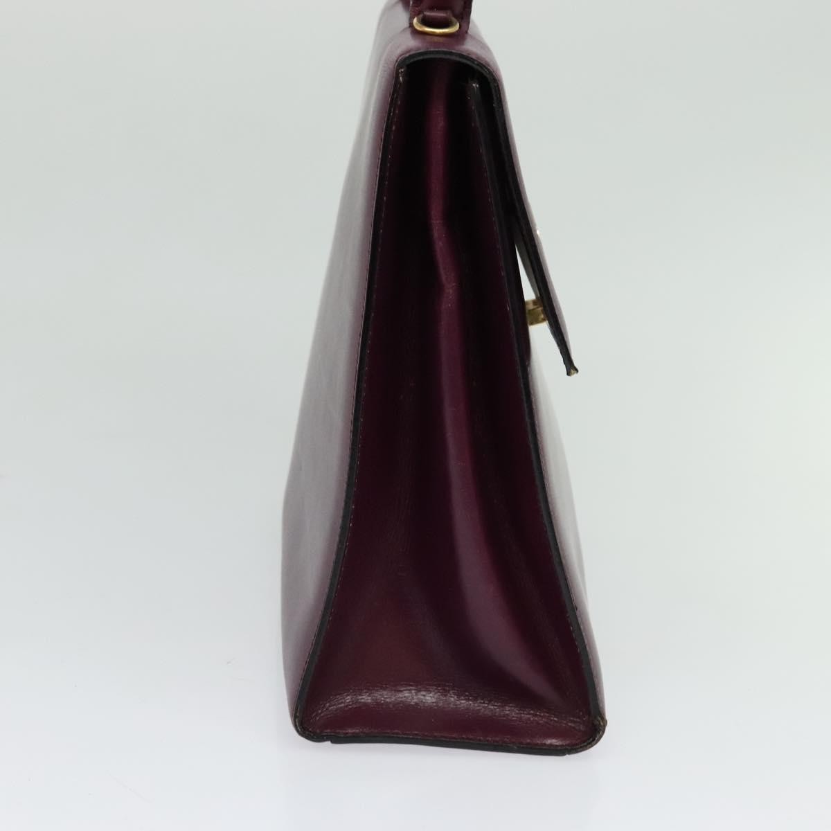 Celine Circle Logo Handbag Leather, PURPLE, LEATHER, Handbag