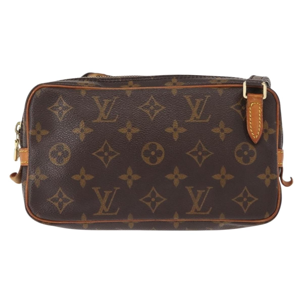 Louis Vuitton Pochette Marly Bandouliere Bag Monogram Canvas, BROWN, CANVAS, Shoulder bag