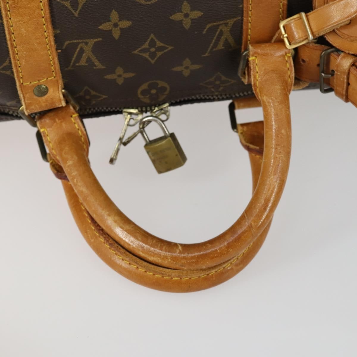 Louis Vuitton Keepall Bandouliere Bag Monogram Canvas, BROWN, CANVAS, Travel bag